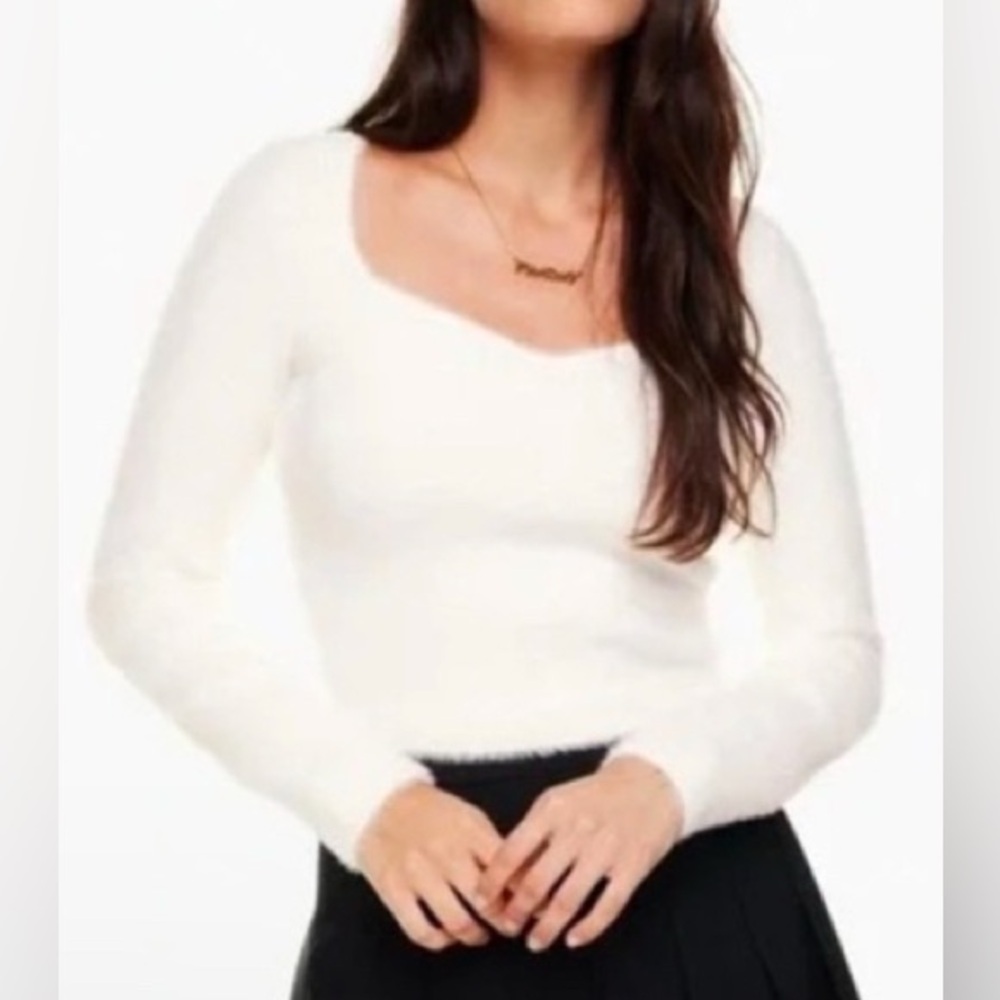 Sunday Best White Elsie Sweater Large
